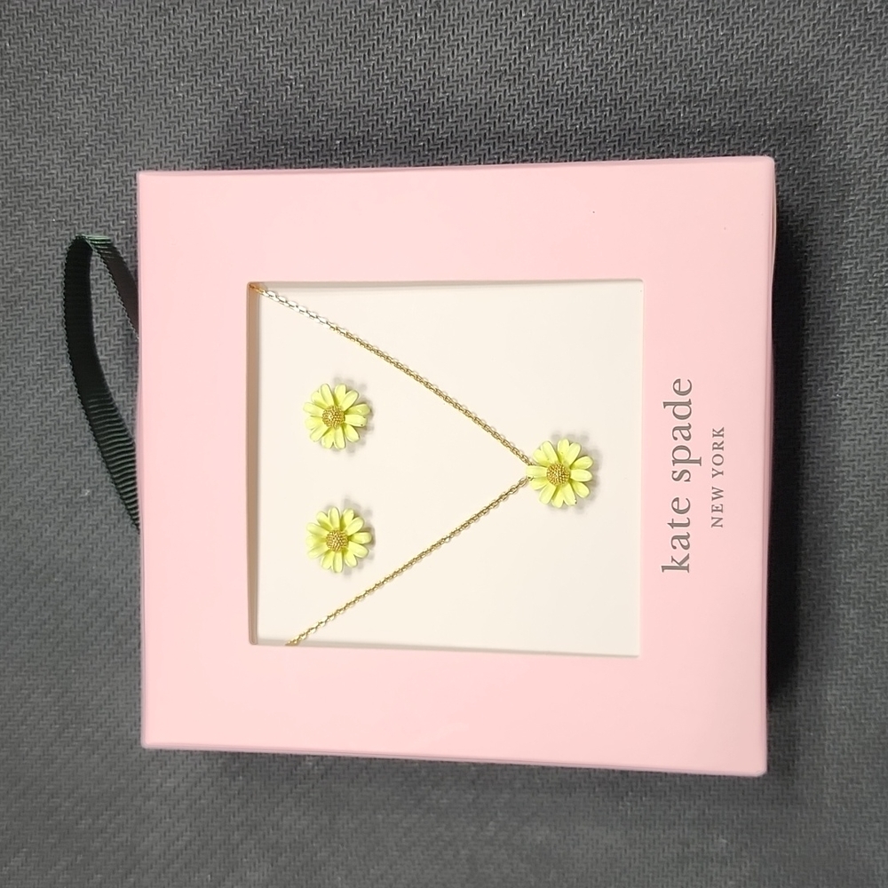 Sunflower earring necklace set